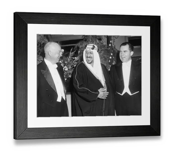 Framed Print : Eisenhower and Nixon at Dinner with King Saud Framed Print : Eisenhower and Nixon at Dinner with King Saud