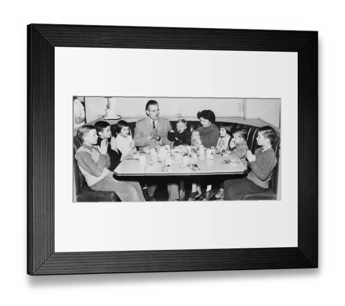 Framed Print : Family Dinner At Table Framed Print : Family Dinner At Table