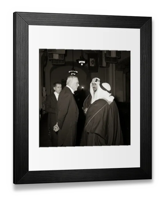 Framed Print : John F. Dulles W / King Saud At Event Framed Print : John F. Dulles W / King Saud At Event