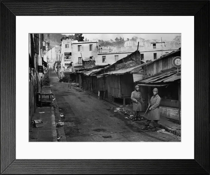 Framed Print : French Officers Patrolling the Casbah Framed Print : French Officers Patrolling the Casbah