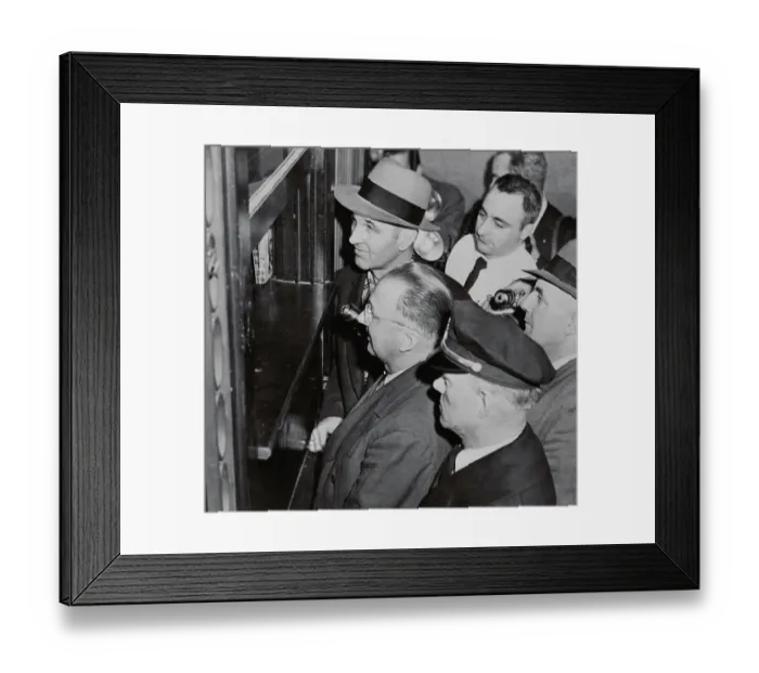 Framed Print : George Metesky Booked at Police Department Framed Print : George Metesky Booked at Police Department