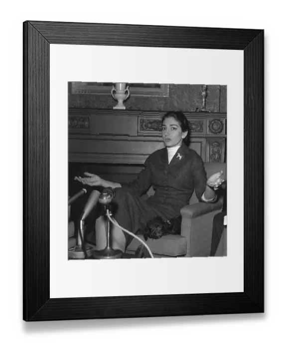 Framed Print : Maria Callas At Chicago Press Conference Framed Print : Maria Callas At Chicago Press Conference