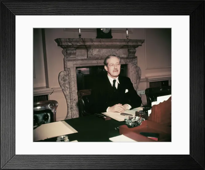 Framed Print : Harold MacMillan Sitting at his Desk Framed Print : Harold MacMillan Sitting at his Desk