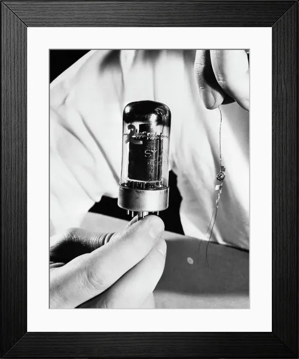 Framed Print : Memory Cell Alongside Vacuum Tube Framed Print : Memory Cell Alongside Vacuum Tube