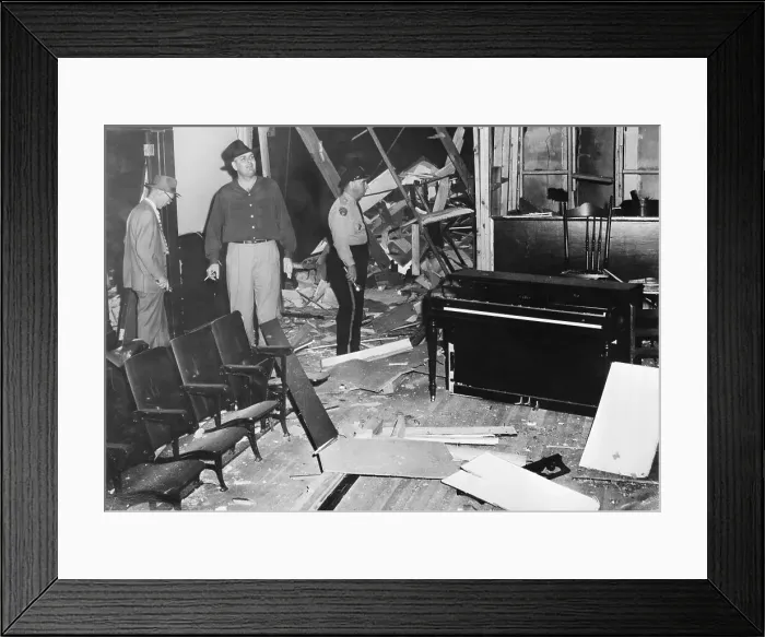 Framed Print : Destroyed Interior Of Alabama Church Framed Print : Destroyed Interior Of Alabama Church