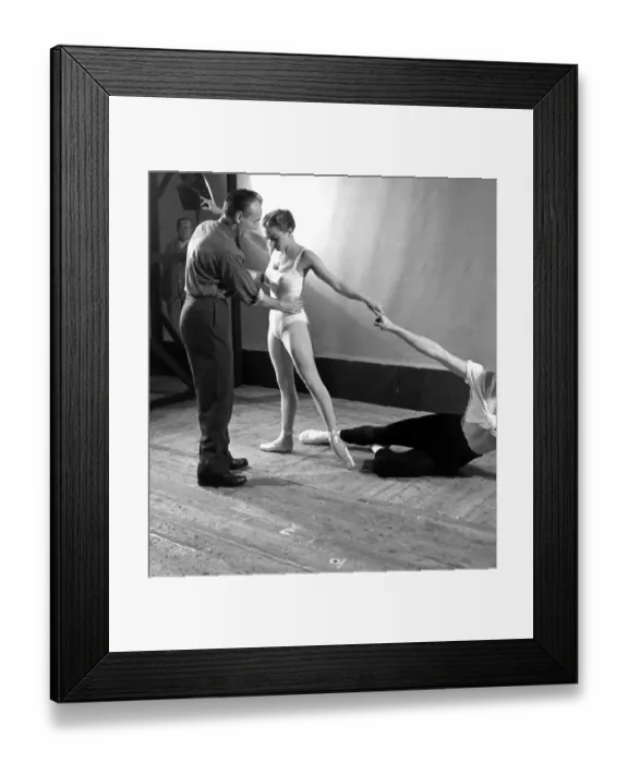 Framed Print : Balanchine Instructing Ballerina
