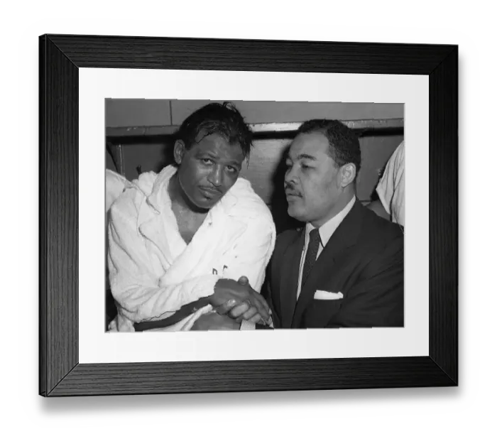 Framed Print : Sugar Ray Robinson and Joe Louis