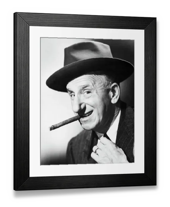 Framed Print : Jimmy Durante Smiling Smoking Cigar Framed Print : Jimmy Durante Smiling Smoking Cigar