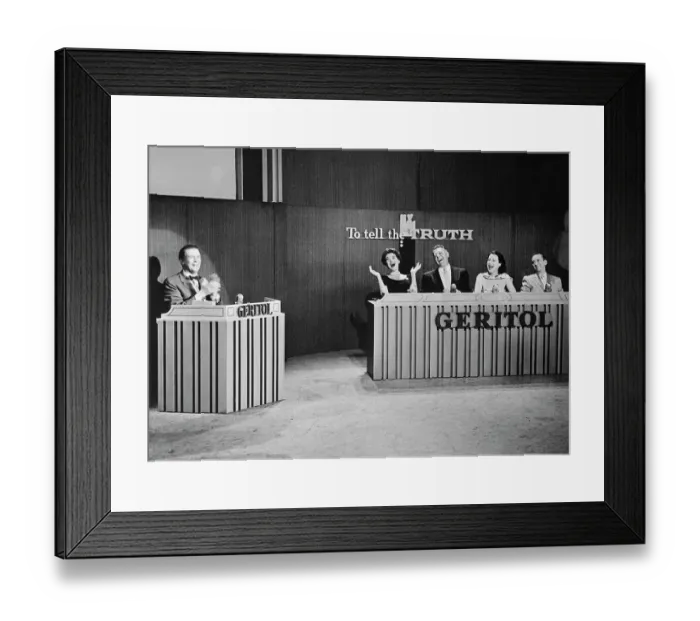 Framed Print : To Tell The Truth Television Program Framed Print : To Tell The Truth Television Program