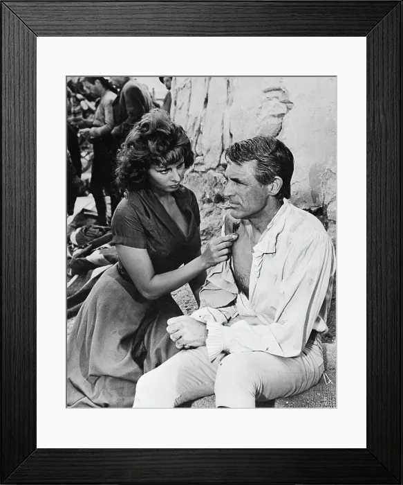 Framed Print : Cary Grant in Movie Scene with Sophia Loren Framed Print : Cary Grant in Movie Scene with Sophia Loren