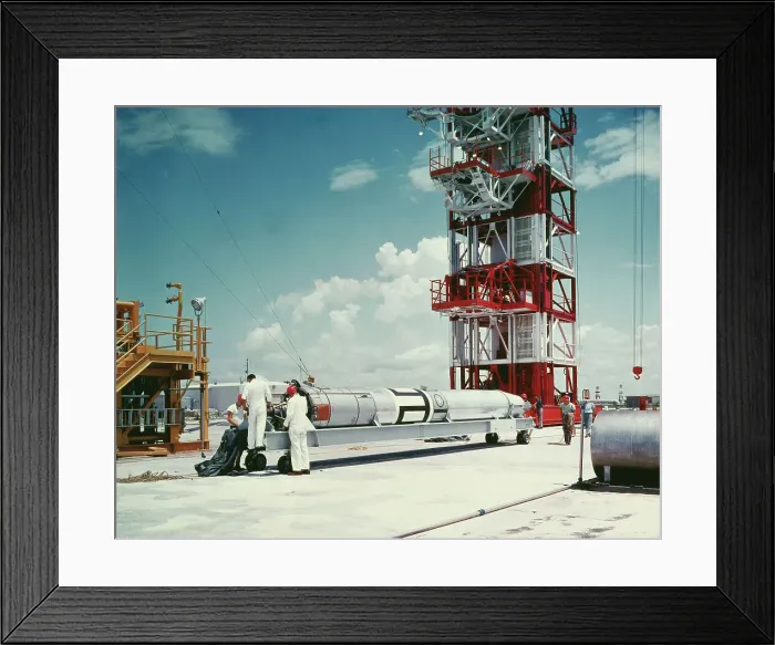 Framed Print : Technicians Testing Vanguard Rocket Framed Print : Technicians Testing Vanguard Rocket
