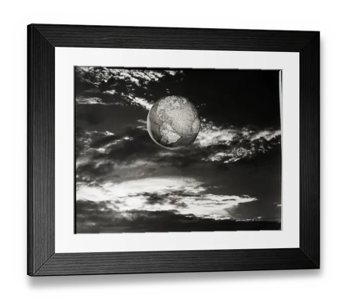 Framed Print : Globe Superimposed on Sky Framed Print : Globe Superimposed on Sky