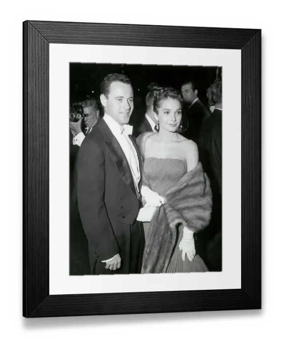Framed Print : Jack Lemmon with Wife Felicia Farr Framed Print : Jack Lemmon with Wife Felicia Farr
