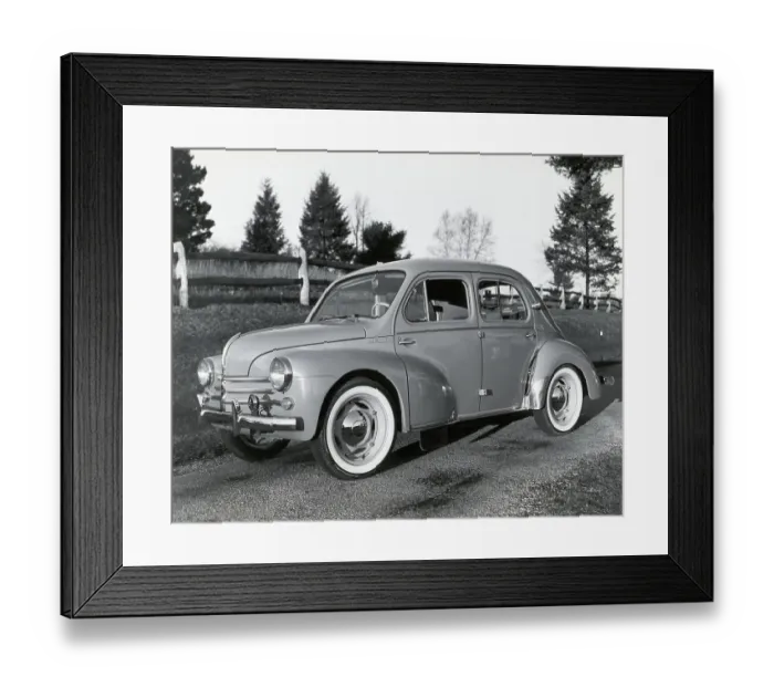 Framed Print : Renault Four Door Economy Car Framed Print : Renault Four Door Economy Car