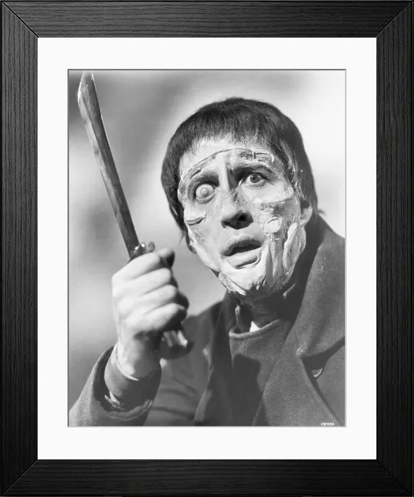 Framed Print : Christopher Lee as Frankenstein's Creature Framed Print : Christopher Lee as Frankenstein's Creature