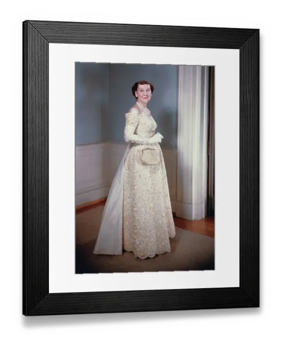 Framed Print : Mrs. Dwight D. Eisenhower, Inaugral Gown Framed Print : Mrs. Dwight D. Eisenhower, Inaugral Gown