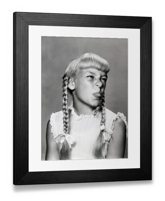 Framed Print : Patty McCormack Sticking Her Tongue Out Framed Print : Patty McCormack Sticking Her Tongue Out