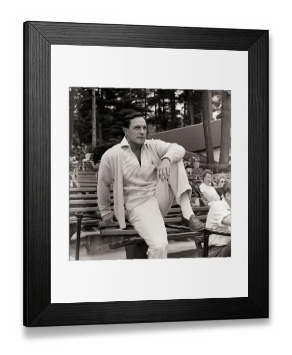 Framed Print : Dancer Gene Kelly Relaxing on Set Framed Print : Dancer Gene Kelly Relaxing on Set