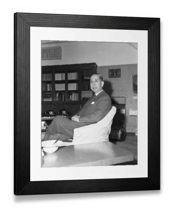 Framed Print : Japanese Leader Nobusuke Kishi at His Desk Framed Print : Japanese Leader Nobusuke Kishi at His Desk