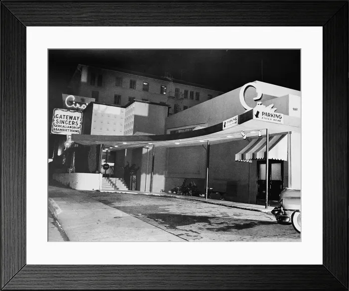 Framed Print : Exterior View of Ciro's Night Club Framed Print : Exterior View of Ciro's Night Club