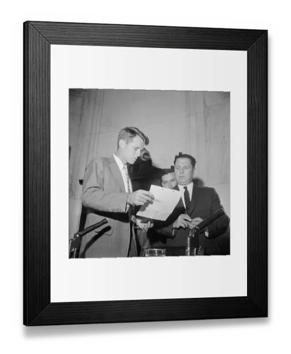 Framed Print : Robert F. Kennedy, George Fitzgerald and James R. Hoffa Framed Print : Robert F. Kennedy, George Fitzgerald and James R. Hoffa