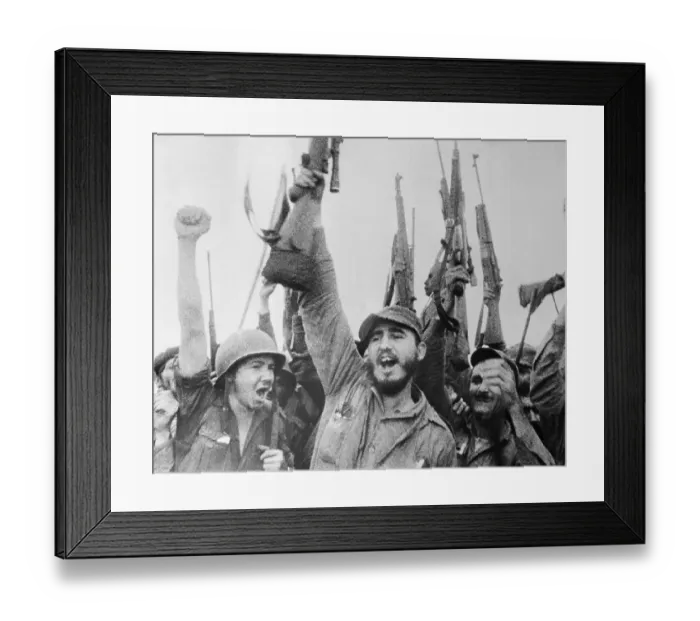 Framed Print : Fidel Castro Cheering Framed Print : Fidel Castro Cheering
