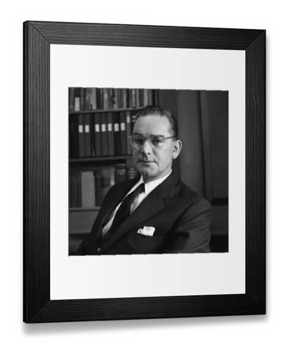 Framed Print : Financier John Whitney In Office Framed Print : Financier John Whitney In Office