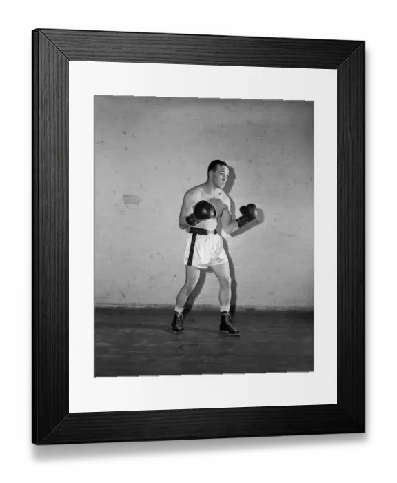 Framed Print : Middleweight Boxer Gene Fullmer Ready to Fight Framed Print : Middleweight Boxer Gene Fullmer Ready to Fight