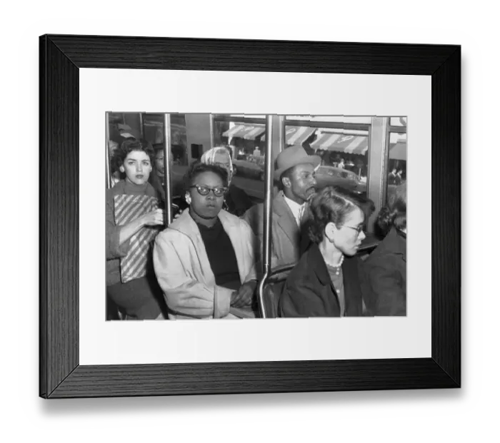 Framed Print : Violating Bus Segregation Law