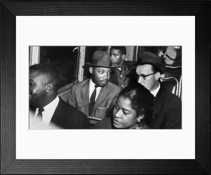Framed Print : Martin Luther King Riding Montgomery Bus Framed Print : Martin Luther King Riding Montgomery Bus