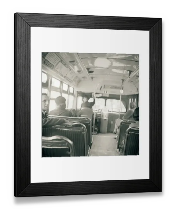 Framed Print : Rosa Parks Sits At the Front of A Bus in Alabama Framed Print : Rosa Parks Sits At the Front of A Bus in Alabama