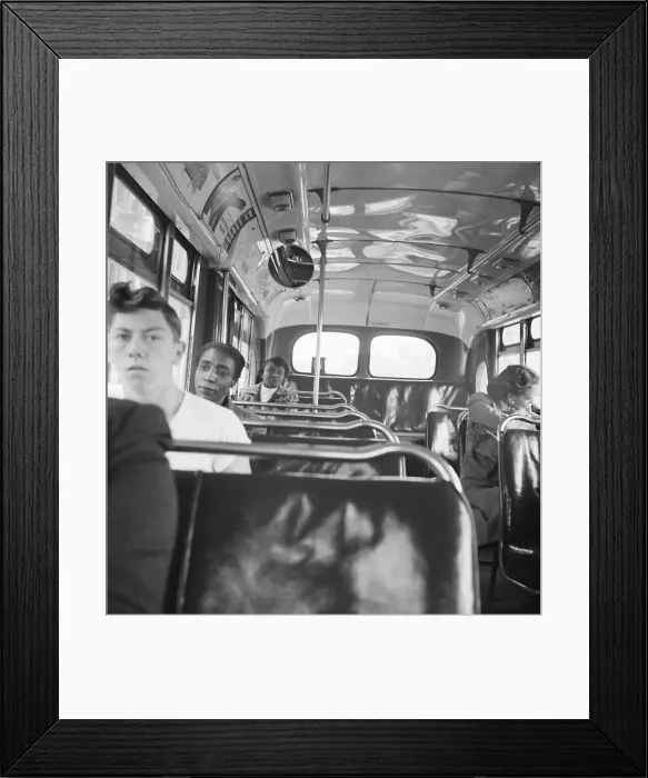Framed Print : Segregated Bus in Alabama Framed Print : Segregated Bus in Alabama