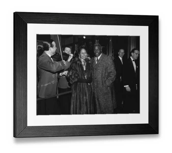 Framed Print : Jackie Robinson And Wife Rachel Framed Print : Jackie Robinson And Wife Rachel