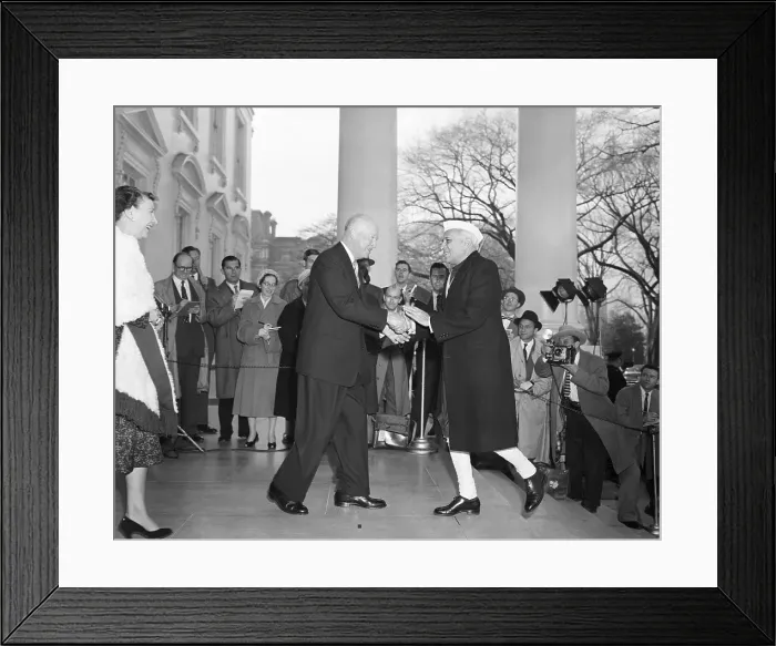 Framed Print : Pimier Nehru And President Eisenhower Framed Print : Pimier Nehru And President Eisenhower