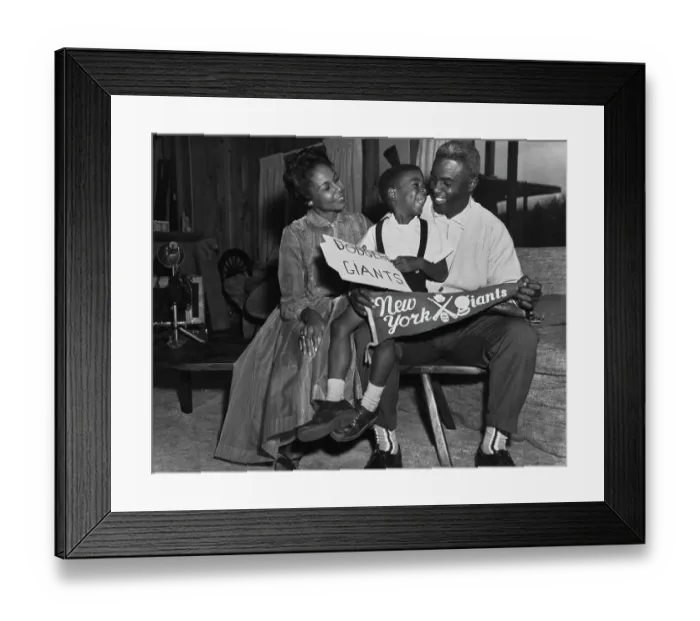 Framed Print : Jackie Robinson And Family Framed Print : Jackie Robinson And Family