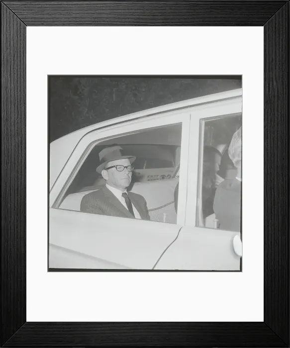 Framed Print : Frank Sinatra Sitting in Car Framed Print : Frank Sinatra Sitting in Car