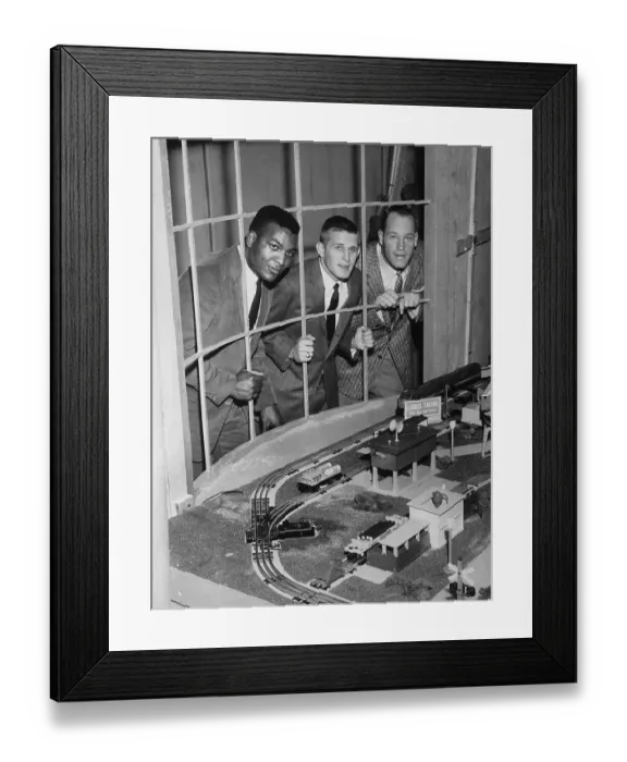 Framed Print : Football All-Americans View Model Train Framed Print : Football All-Americans View Model Train