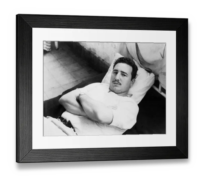 Framed Print : Castro Resting on Cot Framed Print : Castro Resting on Cot