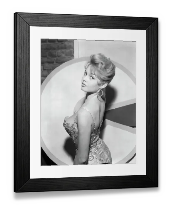 Framed Print : Brigitte Bardot with Abstract form