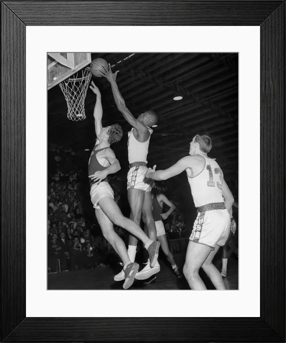 Framed Print : Bill Russell Rebounding Basketball Framed Print : Bill Russell Rebounding Basketball
