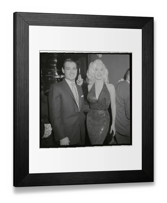 Framed Print : Mamie Van Doren and Ray Anthony Posing for Camera