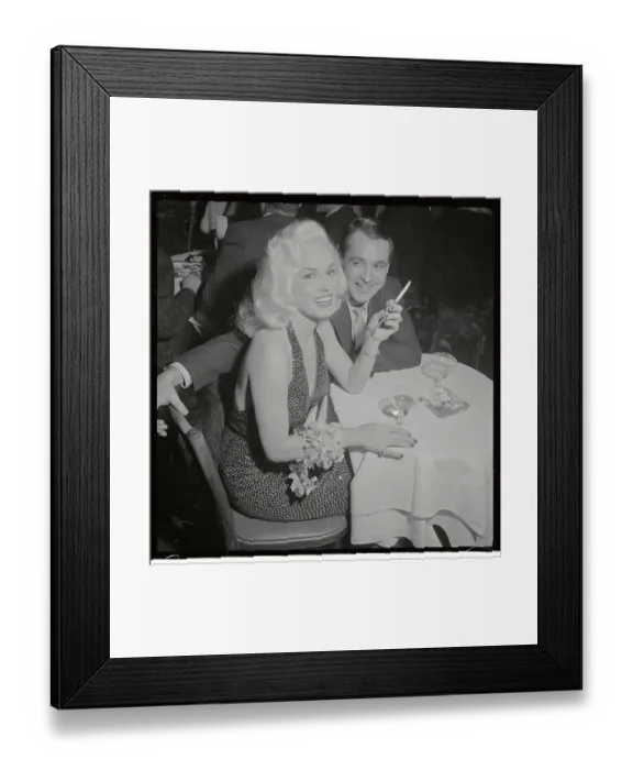 Framed Print : Mamie Van Doren and Ray Anthony Sitting at Table Framed Print : Mamie Van Doren and Ray Anthony Sitting at Table