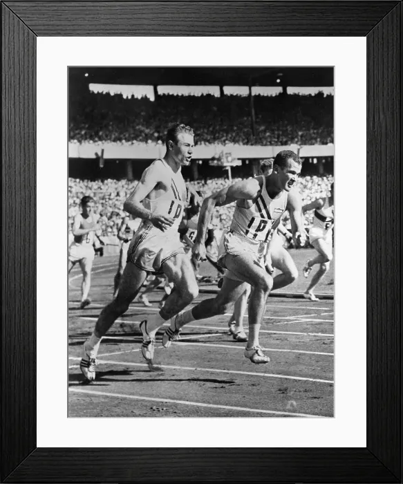 Framed Print : Baton Handoff in Olympics Framed Print : Baton Handoff in Olympics