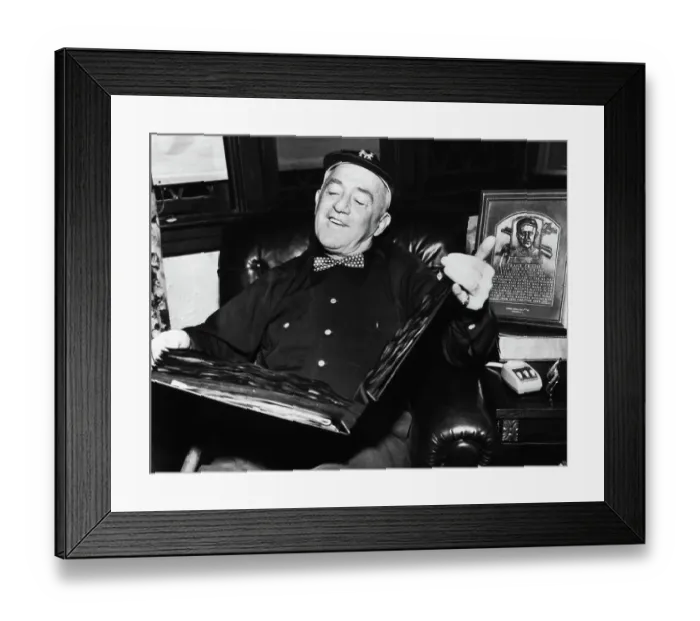 Framed Print : Frankie Frisch Relaxing in Chair Framed Print : Frankie Frisch Relaxing in Chair