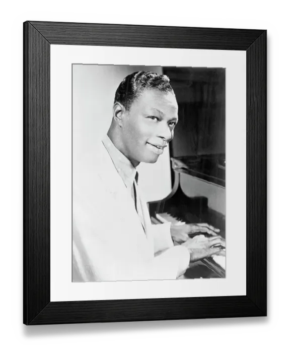 Framed Print : Nat King Cole Playing Piano Framed Print : Nat King Cole Playing Piano