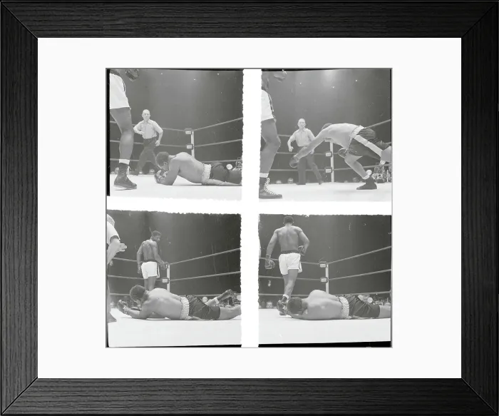 Framed Print : Archie Moore Lying on the Canvas Framed Print : Archie Moore Lying on the Canvas