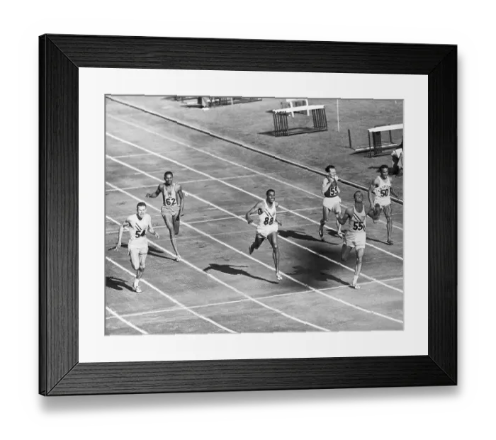 Framed Print : Runners Winning 200 Meter Event Framed Print : Runners Winning 200 Meter Event