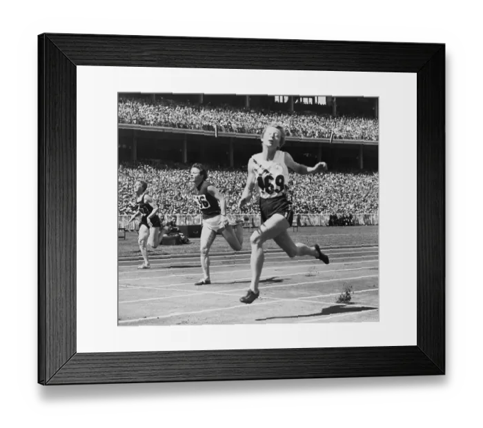 Framed Print : Hurdlers Racing to Finish Line Framed Print : Hurdlers Racing to Finish Line