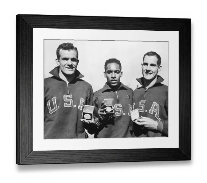 Framed Print : American Athletes With Olympic Medals Framed Print : American Athletes With Olympic Medals