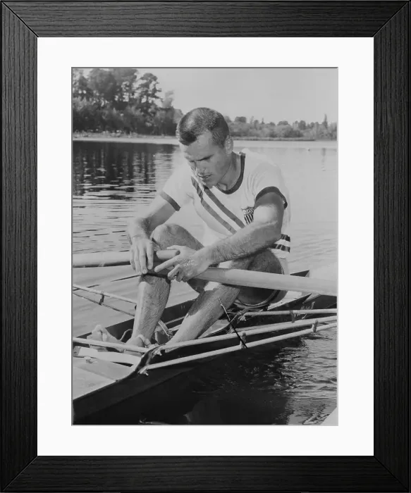 Framed Print : American Finishing Third in Sculls Event Framed Print : American Finishing Third in Sculls Event